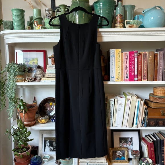 Black Ann Taylor Halter Sheath Dress sz 6 - Picture 4 of 7